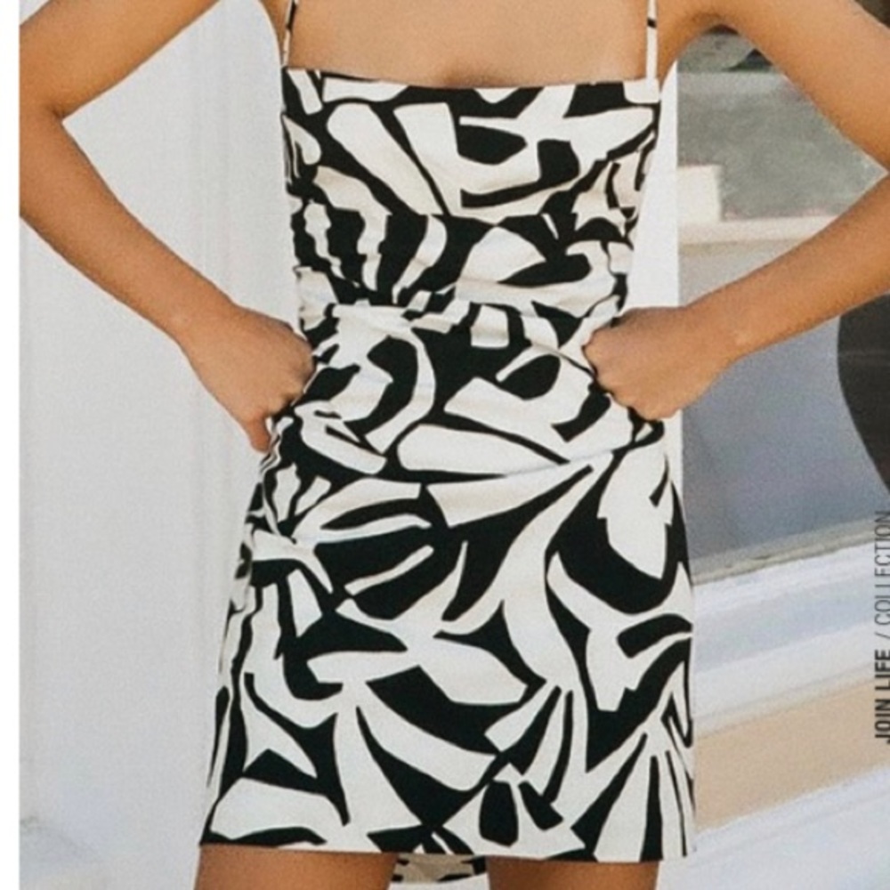 Black and White Zara Mini Dress